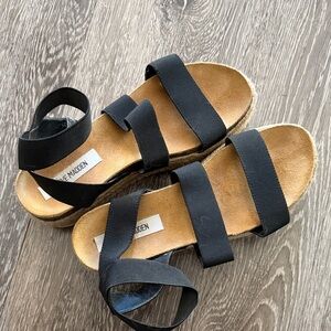 Steve Madden Black Strappy Sandals